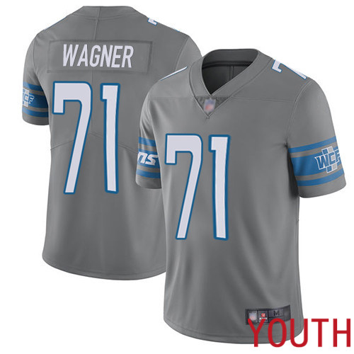 Detroit Lions Limited Steel Youth Ricky Wagner Jersey NFL Football #71 Rush Vapor Untouchable->youth nfl jersey->Youth Jersey